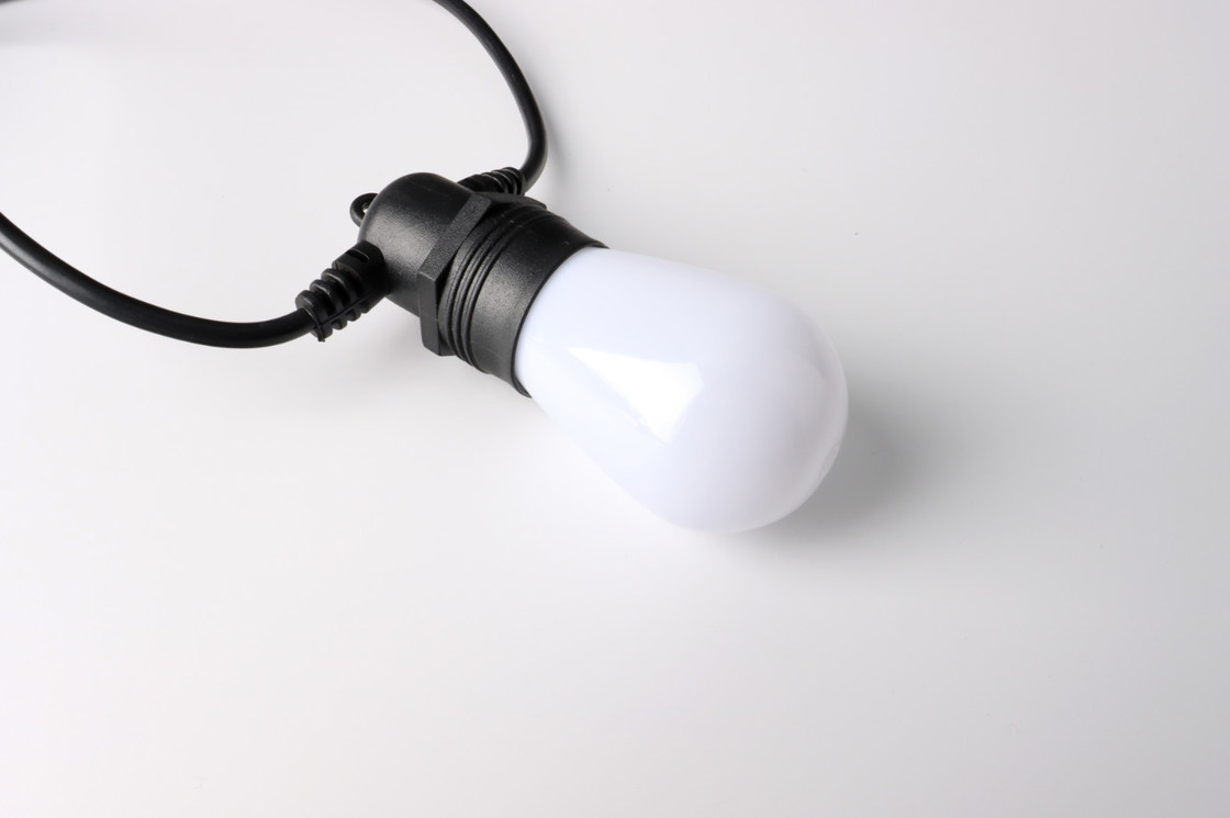 Motion Sensor S14 48 Foot Weatherproof Flexible Led Light String With Hanging Sockets